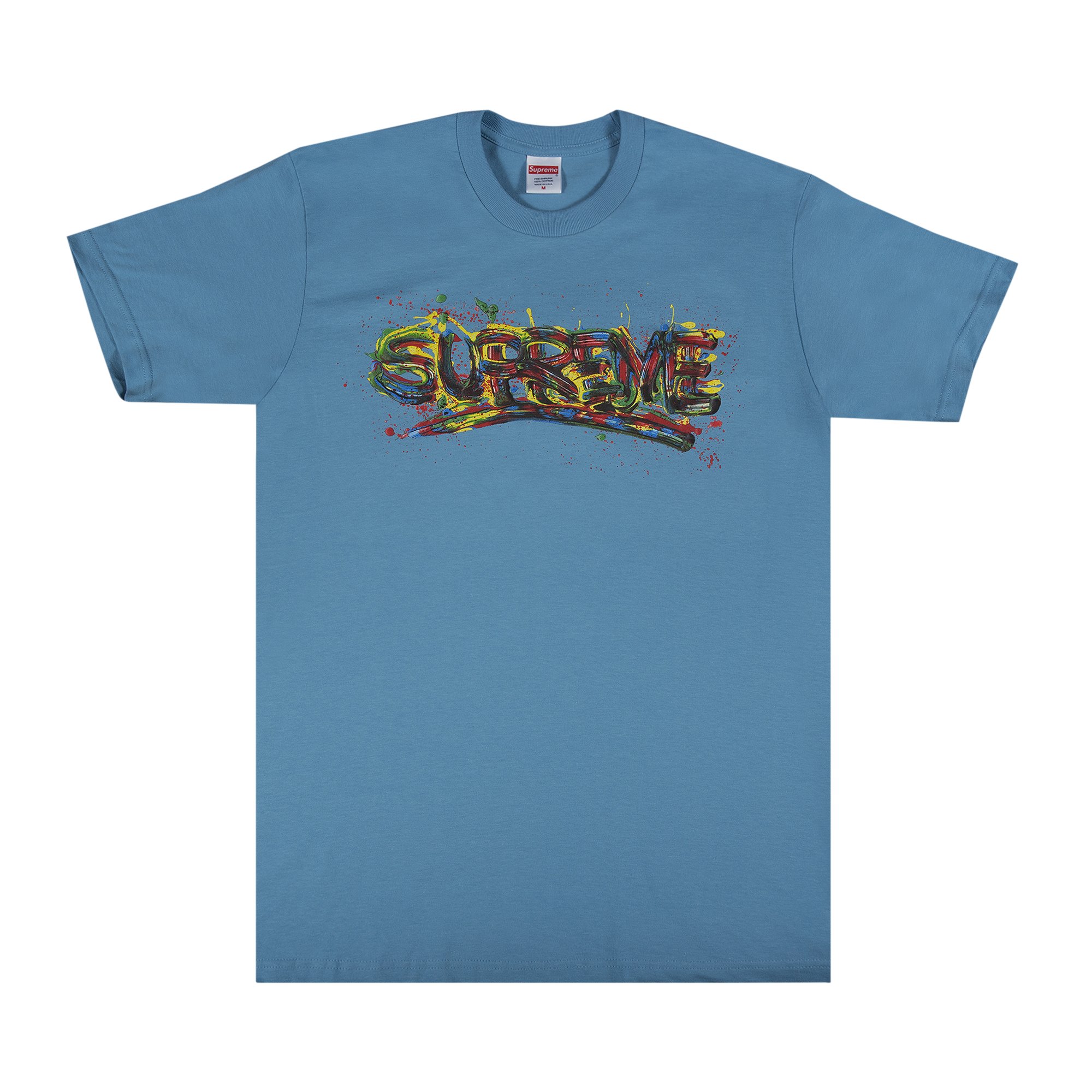 Buy Supreme Paint Logo Tee 'Light Slate' - SS20T36 LIGHT SLATE | GOAT