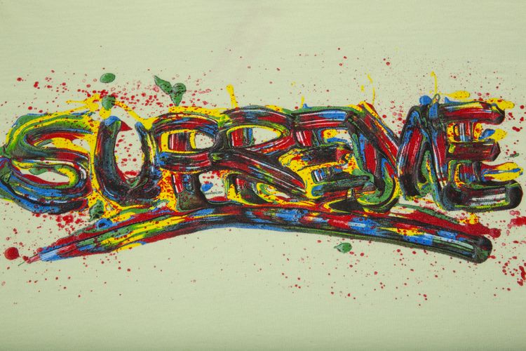 Supreme Paint Logo Tee Pale Mint