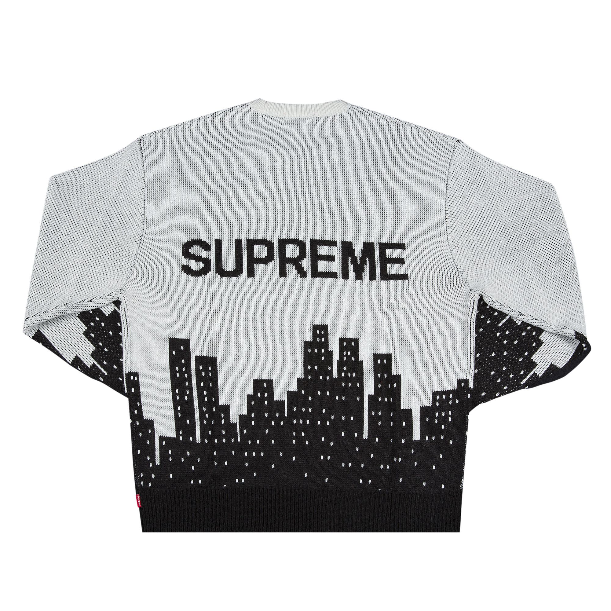 Supreme black and white sweater sale