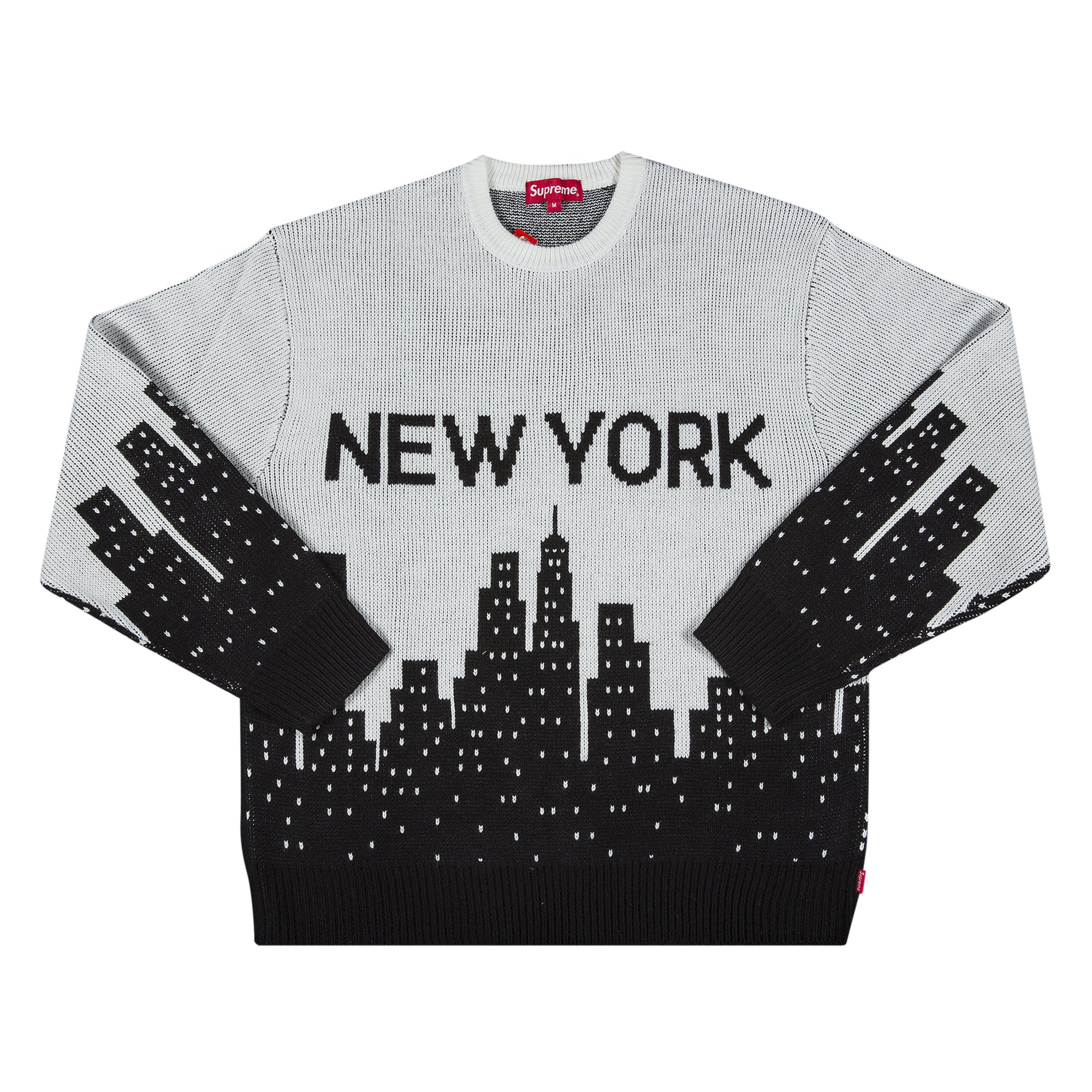 supreme NEW york sweater white S