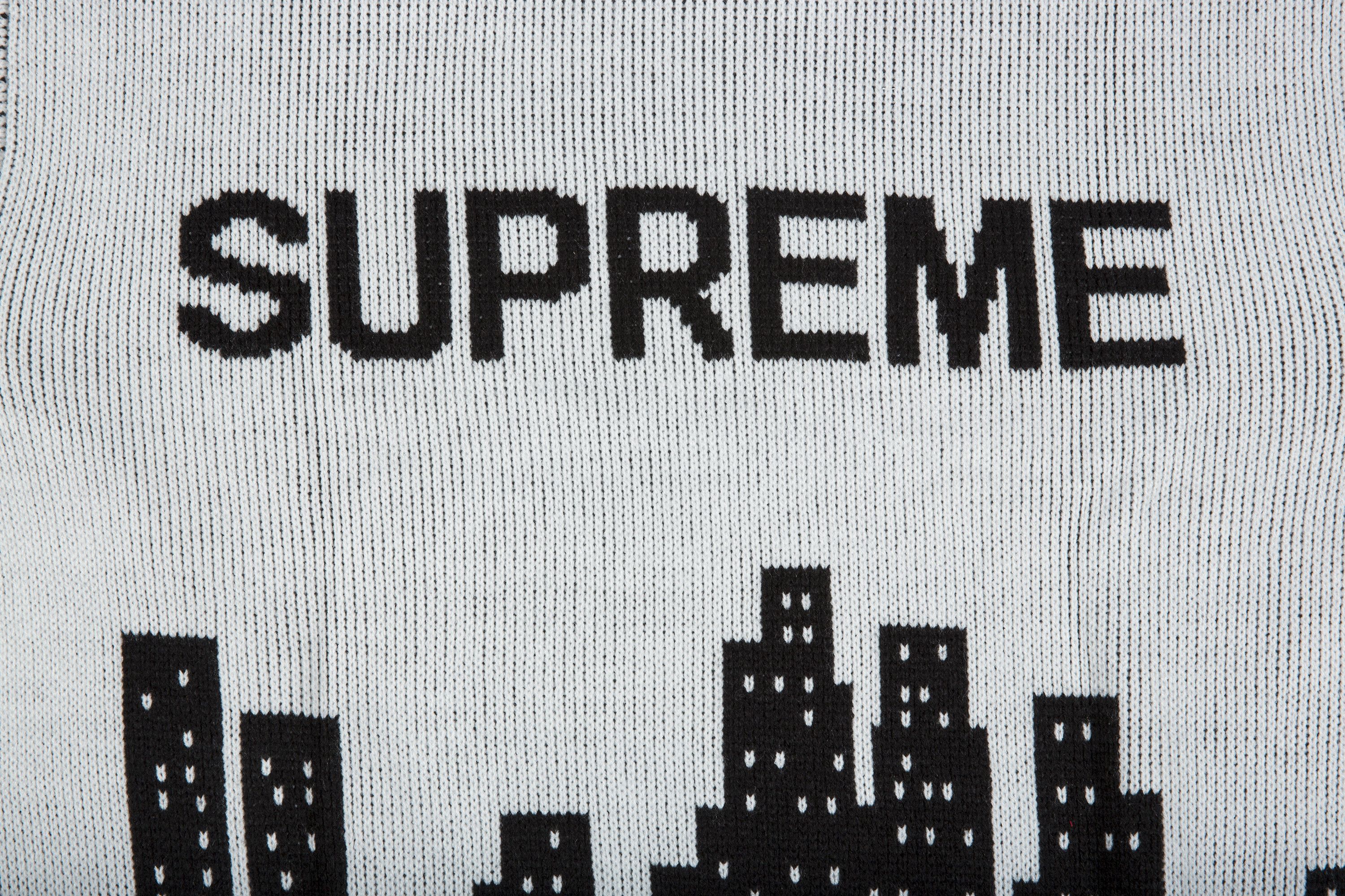 Buy Supreme New York Sweater 'White' - SS20SK2 WHITE | GOAT CA