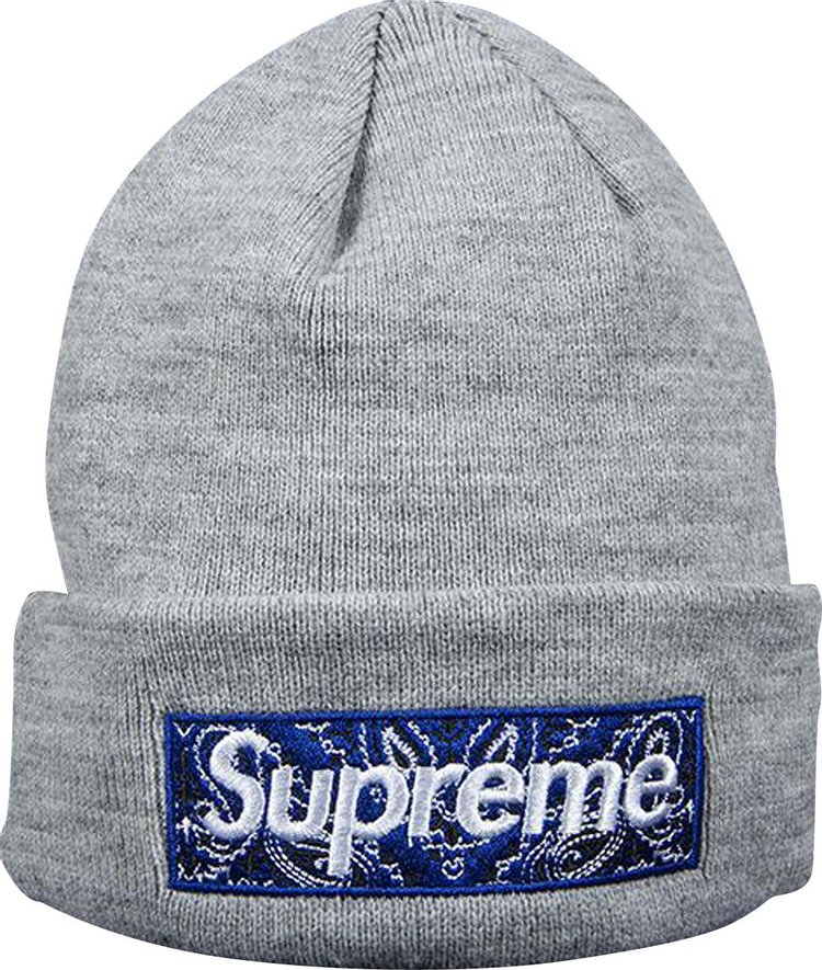 New Era x Supreme Box Logo Beanie - Blue Hats, Accessories