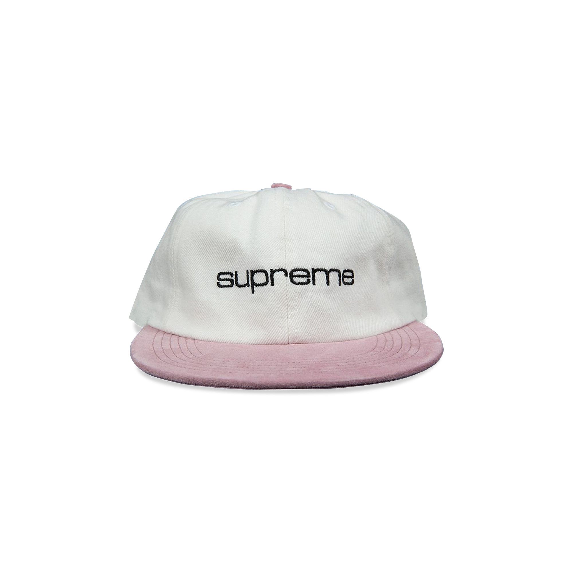 Buy Supreme Denim Suede Compact Logo 6-Panel 'White' - SS18H42