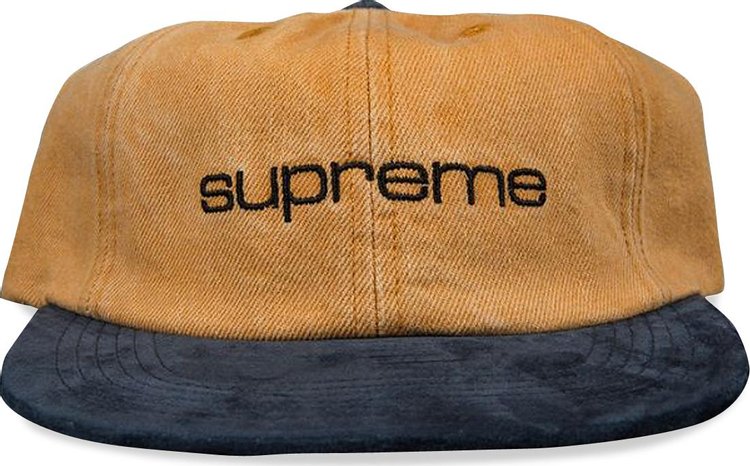 Supreme Denim Suede Compact Logo Cap Hat