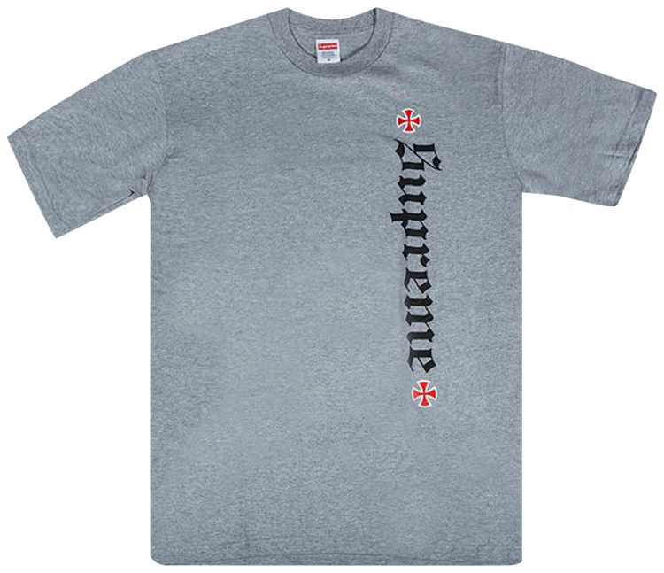 Supreme Independent Old English Tee Heather Grey