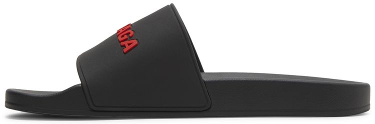 Balenciaga Pool Slides Black Red