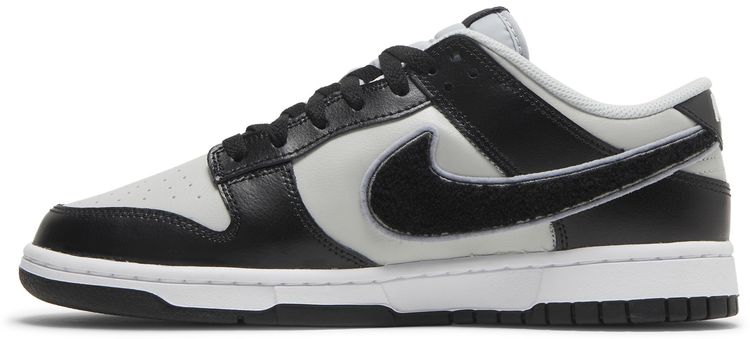 Nike Dunk Low Chenille Swoosh   Black Grey Fog