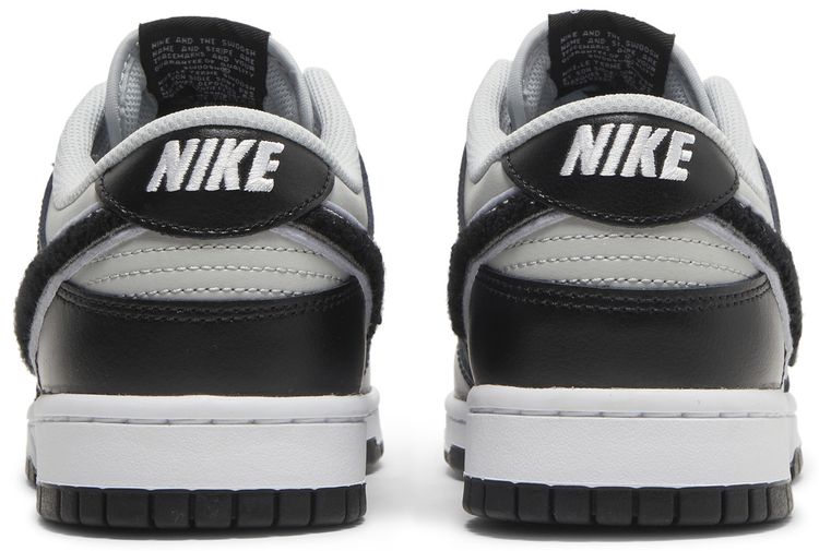 Nike Dunk Low Chenille Swoosh   Black Grey Fog
