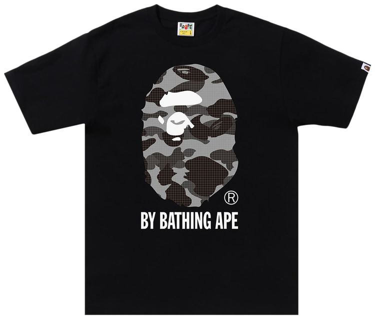 BAPE Grid Camo By Bathing Ape Tee Black