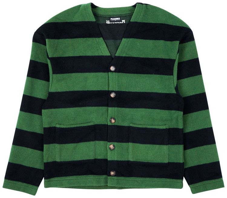 Pleasures Typo Cardigan Green
