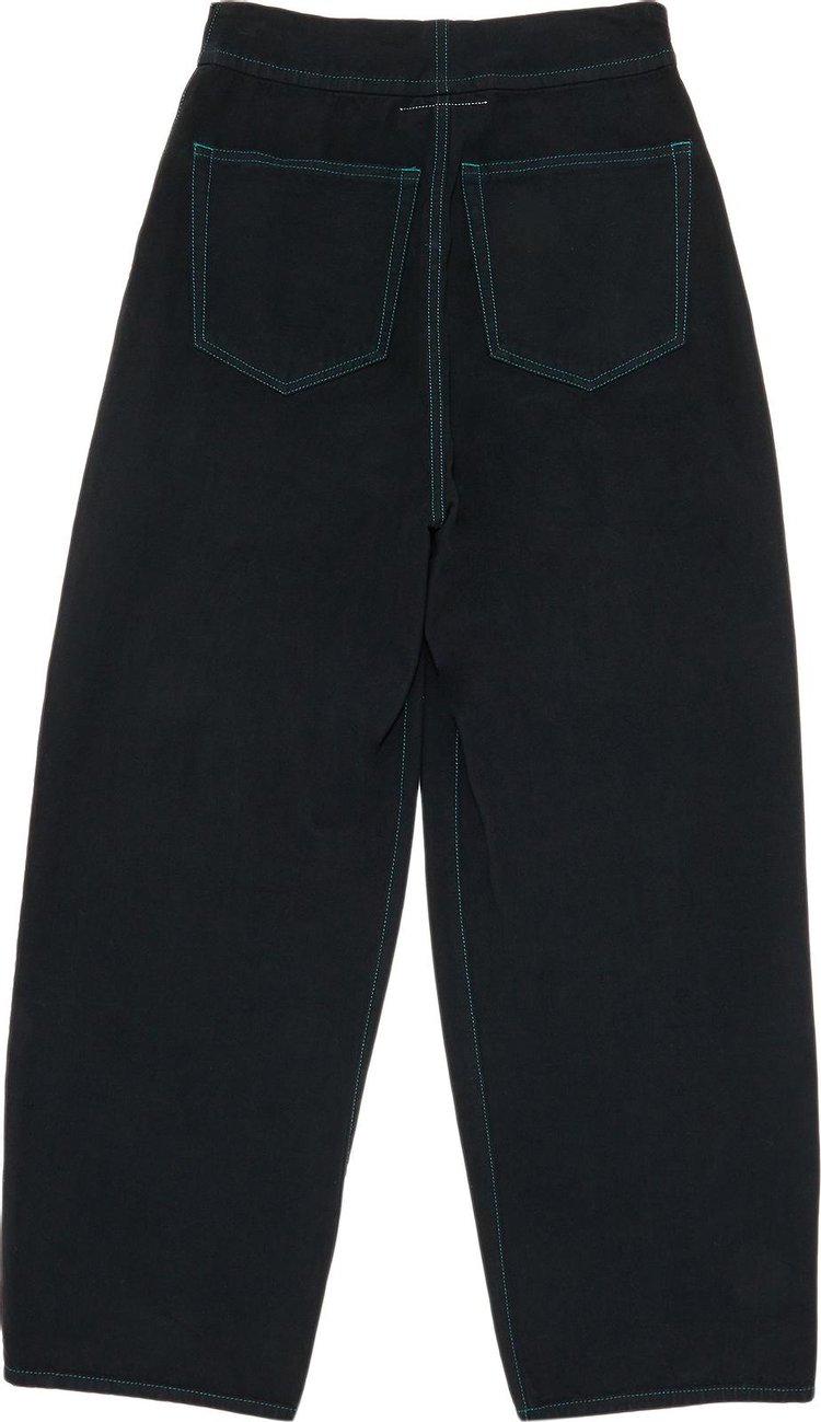 MM6 Maison Margiela Wide Leg Cropped Jeans Black