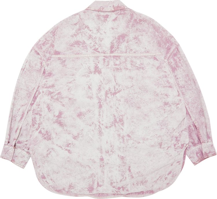 Attico Oversized Denim Jacket Pink