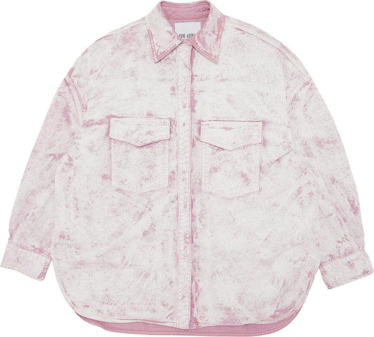 Attico Oversized Denim Jacket 'Pink'