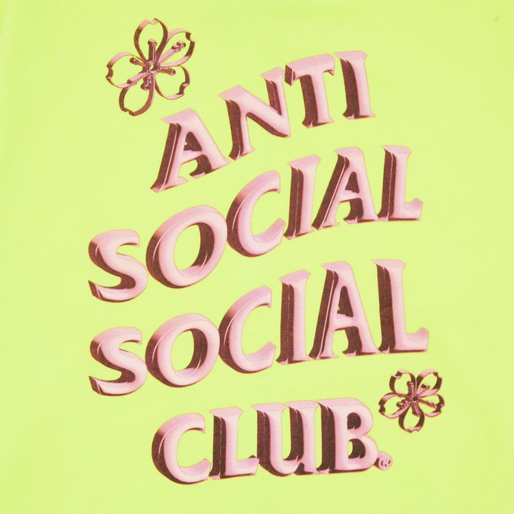 Anti Social Social Club Coral Crush Zip Up Hoodie Yellow