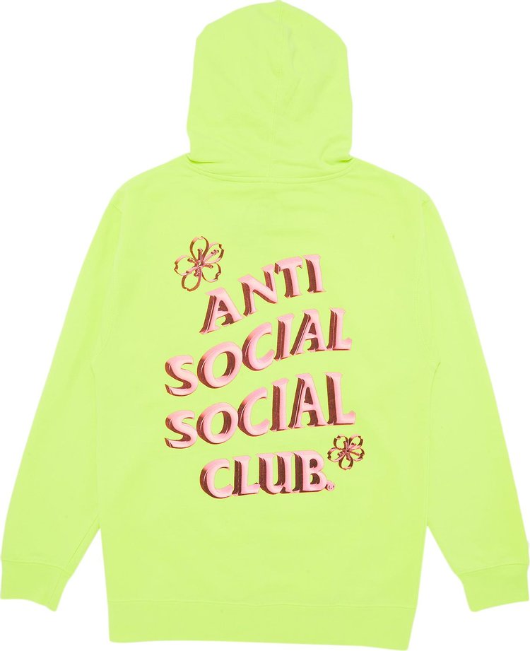 Anti Social Social Club Coral Crush Zip Up Hoodie Yellow