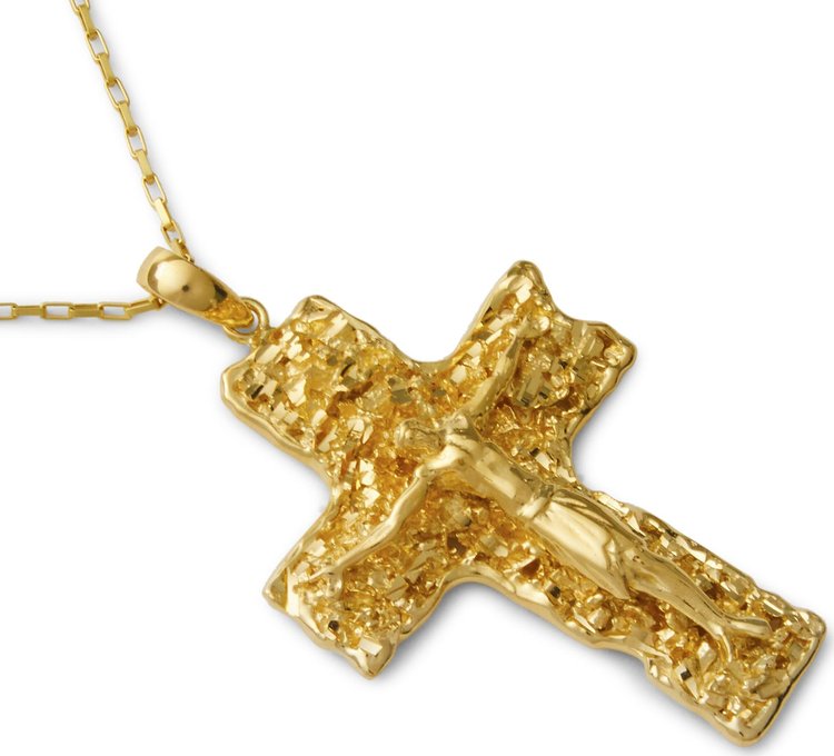 Veneda Carter VC009 Cross Pendant Necklace Gold Vermeil