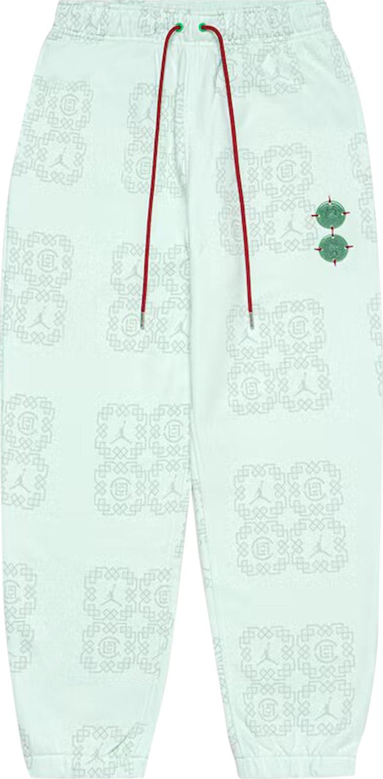 Air Jordan x Clot Jade Fleece Sweatpants 'Barely Green'