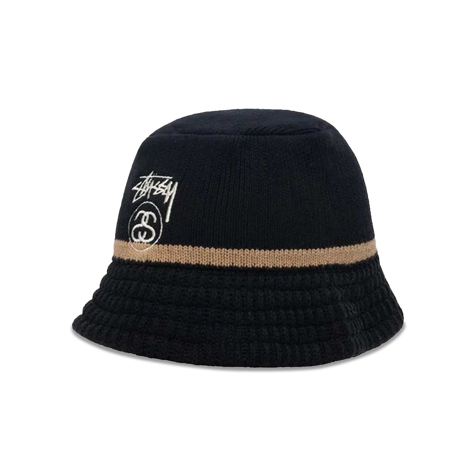 Buy Stussy Link Knit Bucket Hat 'Black' - 1321138 BLAC | GOAT
