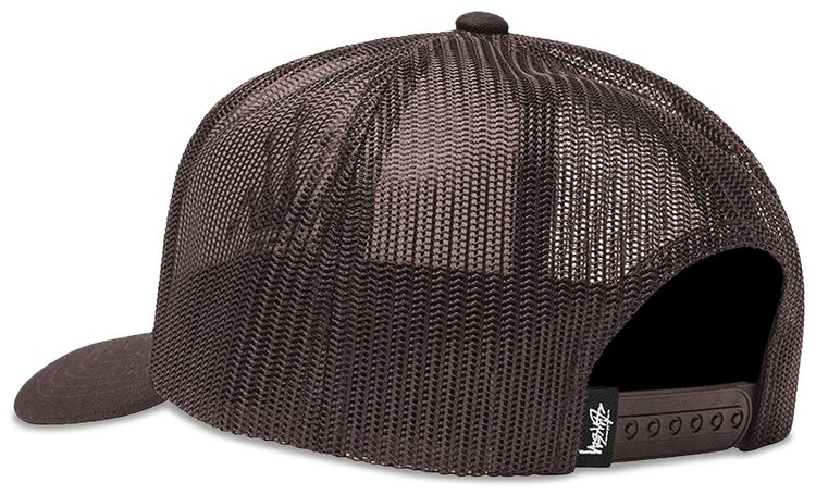 Stussy Crown Stock Trucker Cap Brown