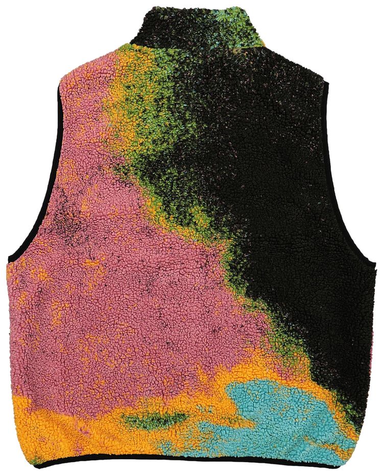 Stussy Jacquard Dye Sherpa Vest Berry