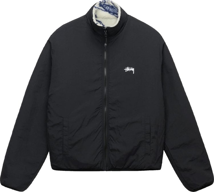 Stussy Dragon Sherpa Jacket Natural