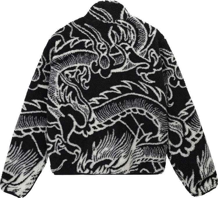 Stussy Dragon Sherpa Jacket Black