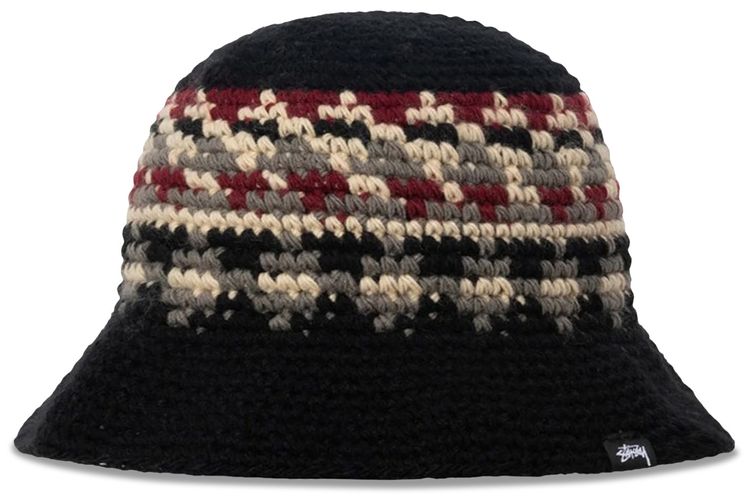 Stussy Fairisle Bucket Hat Black