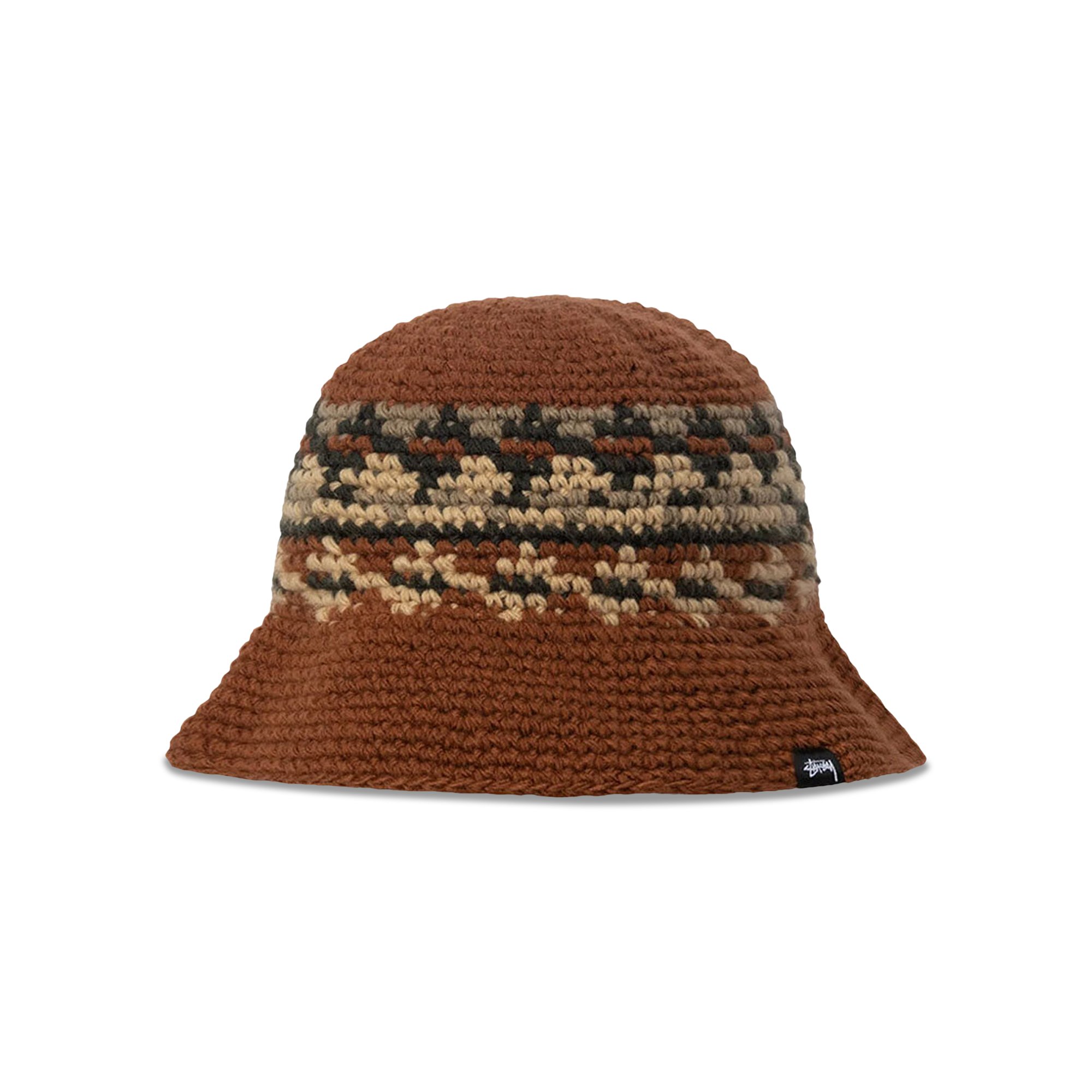 Buy Stussy Fairisle Bucket Hat 'Brown' - 1321140 BROW | GOAT