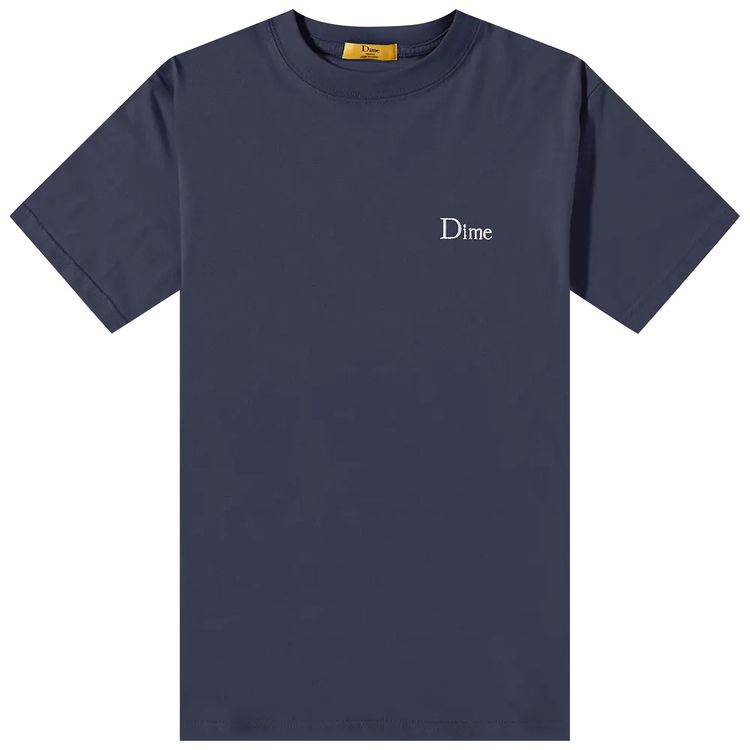 Dime Classic Small Logo T Shirt Navy