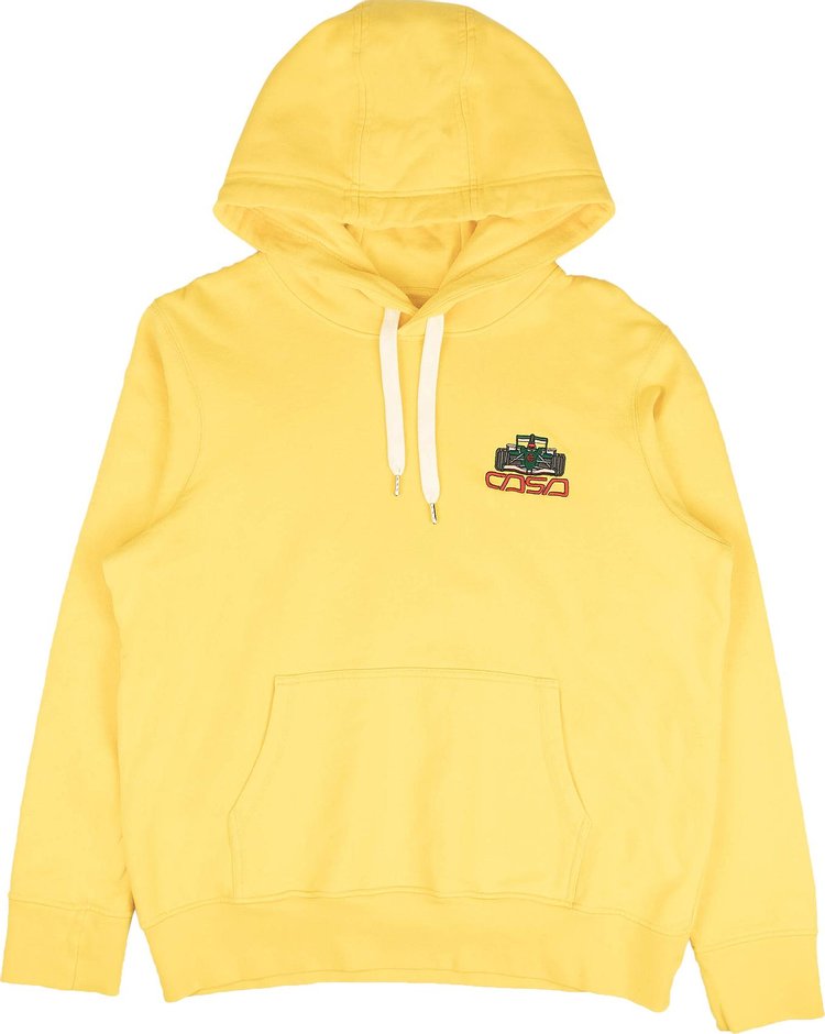 Buy Casablanca Racing Icon Embroidered Hooded Sweatshirt 'Yellow ...