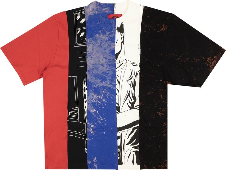 424 Reworked Short-Sleeve T-Shirt 'Multicolor/Red'