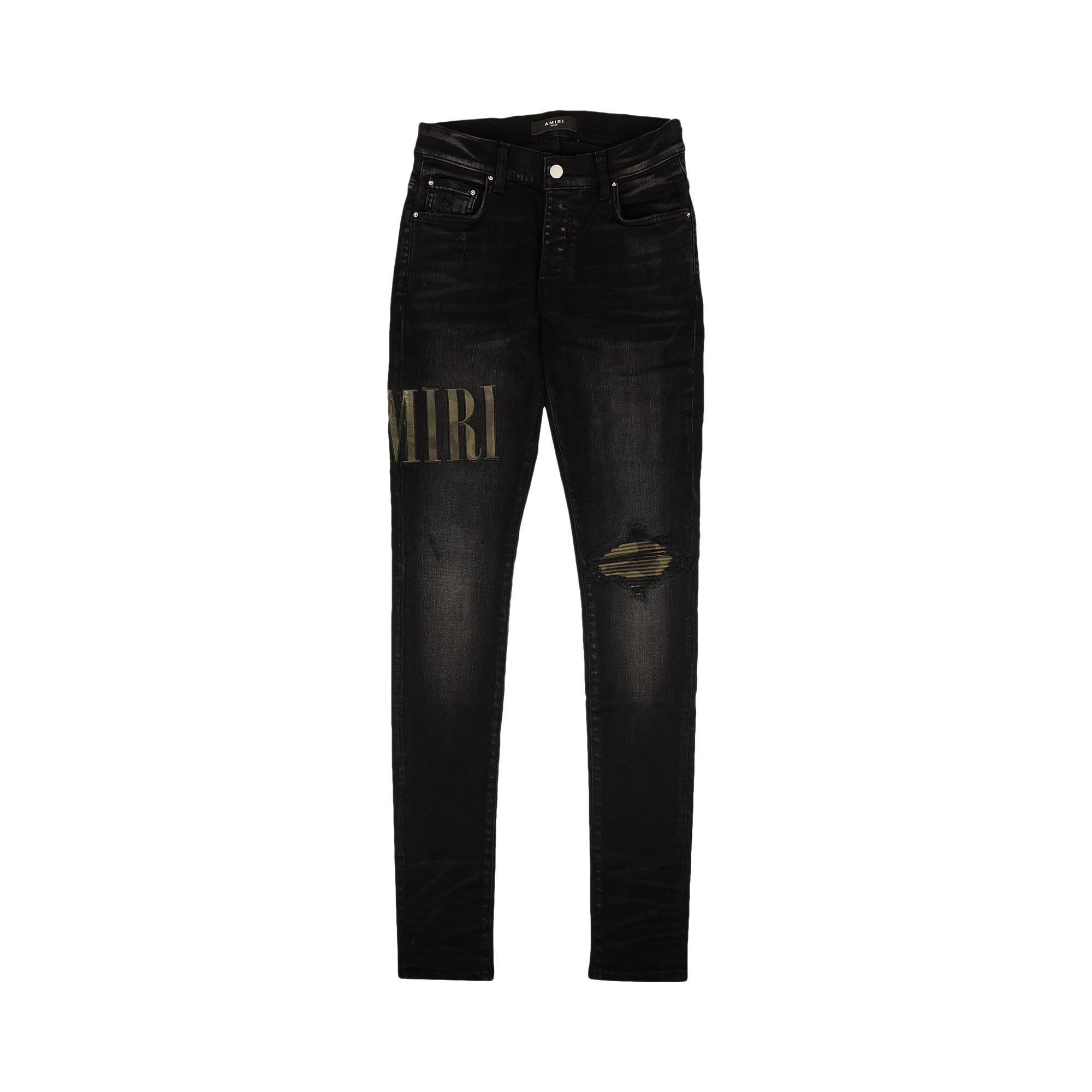 Buy Amiri Core Applique Jean 'Aged Black' - PF22MDS010 023