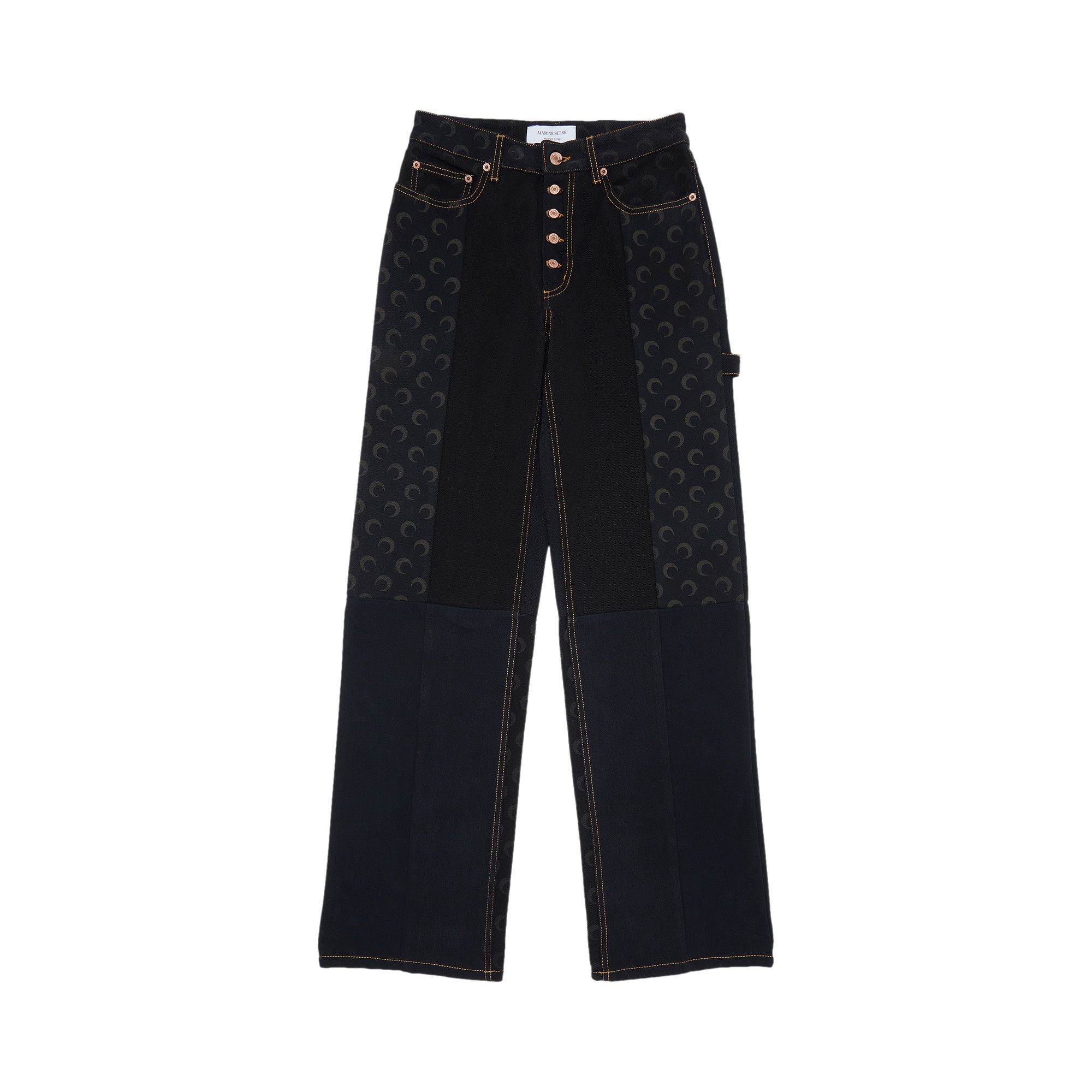 Marine Serre Moonデニム　ブラック Buy Marine Serre Moon Denim Boyfriend Trousers 'Black