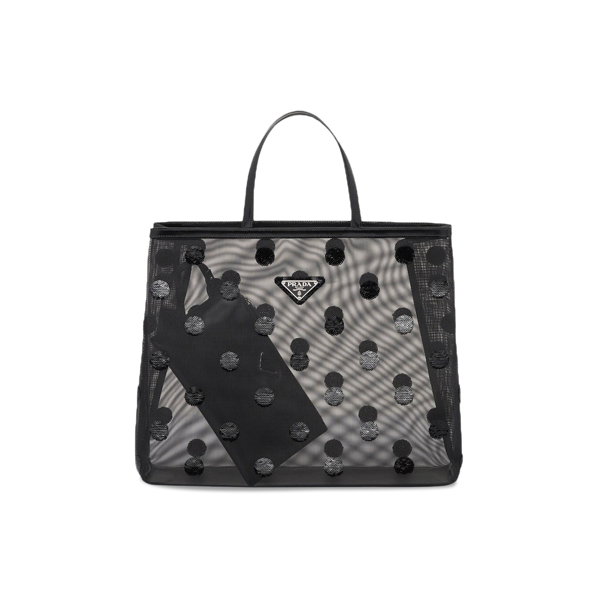 Buy Prada Sequined Mesh Tote Bag 'Black' - 1BG416 2DZ8 F0002 | GOAT