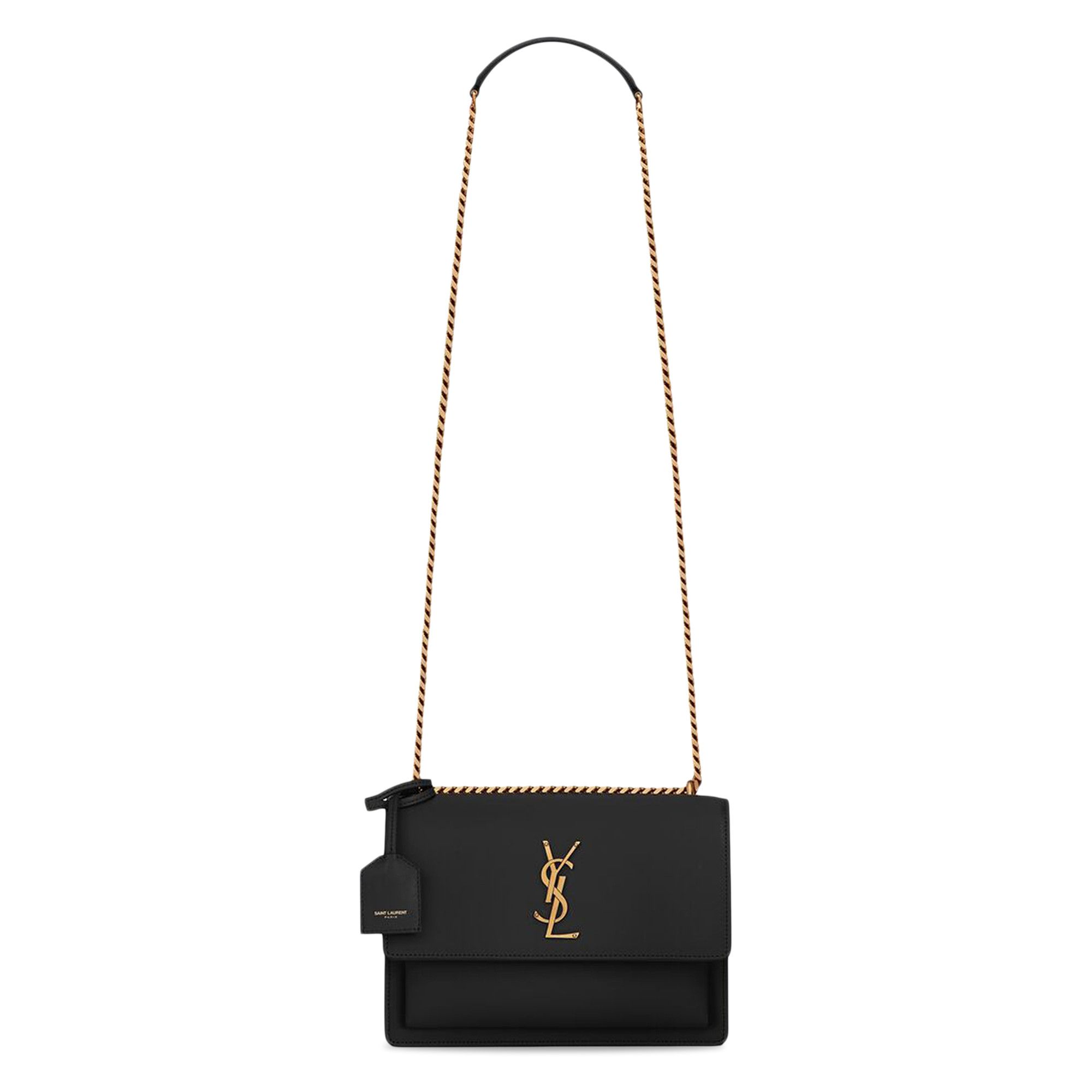 Buy Saint Laurent Sunset Medium Chain Bag 'Black' - 442906 D420W
