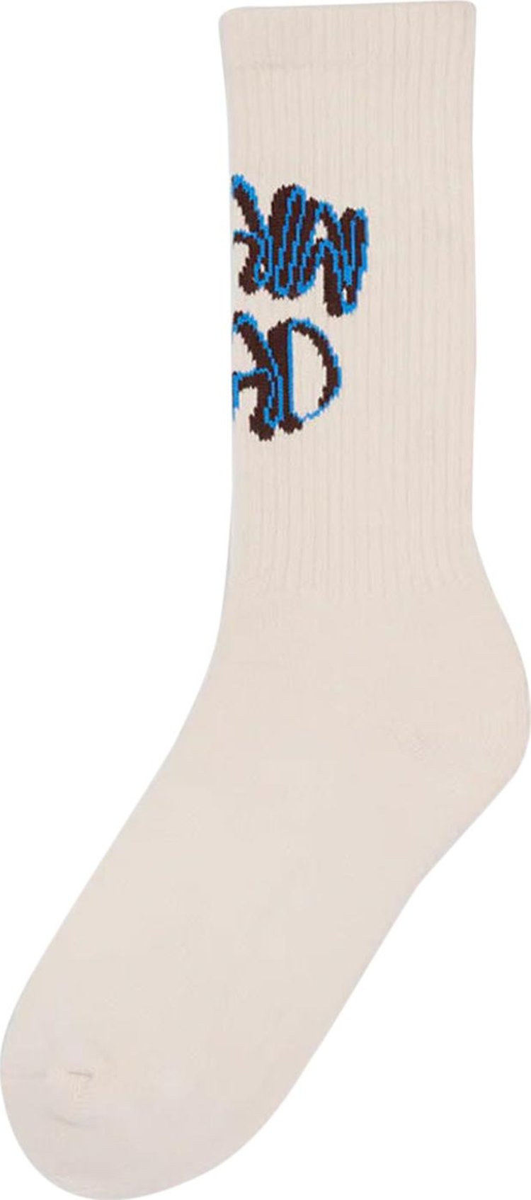 Brain Dead Stringy Socks 'White'