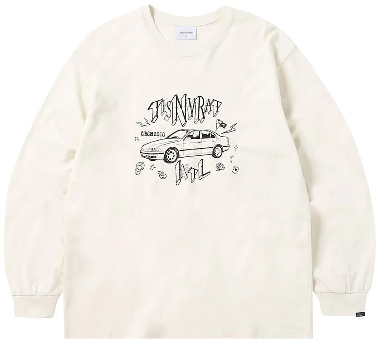 thisisneverthat TISNVRAT Car Long Sleeve Tee Natural