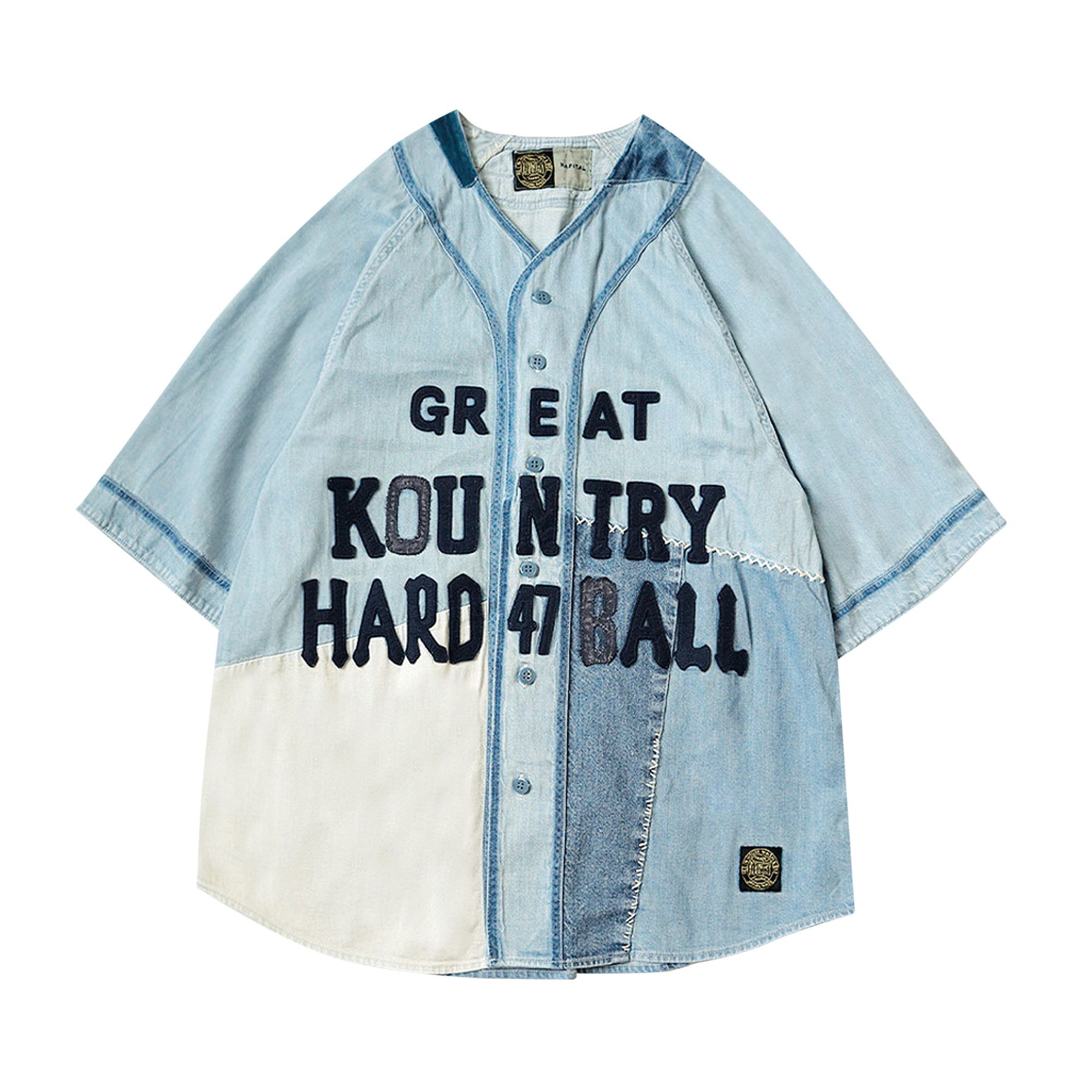 argue　baseball denim wide shirt jacket argue baseball denim wide shirt jacket