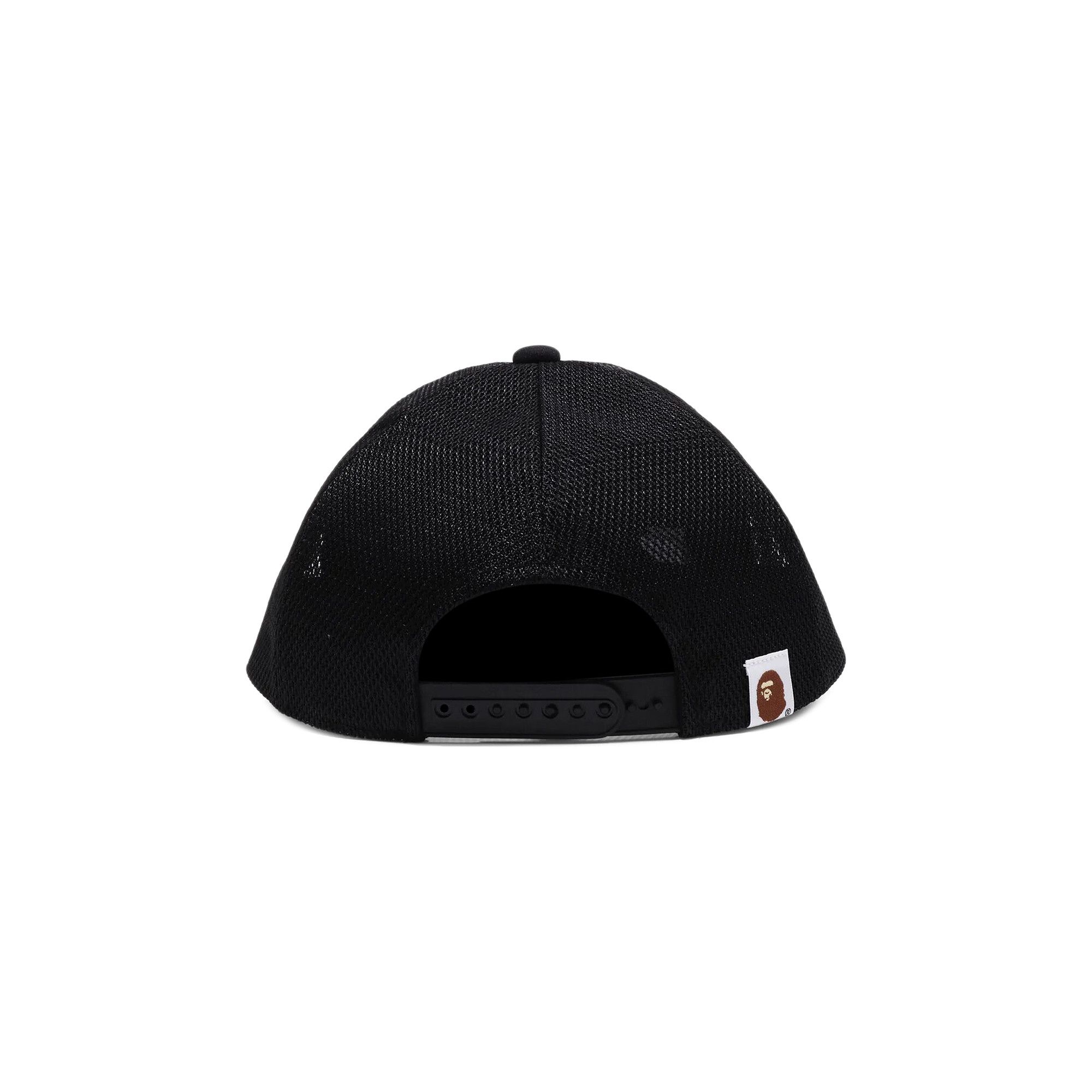 Buy BAPE Sta Ape Head Leather Patched Mesh Cap 'Black' - 1I80 180