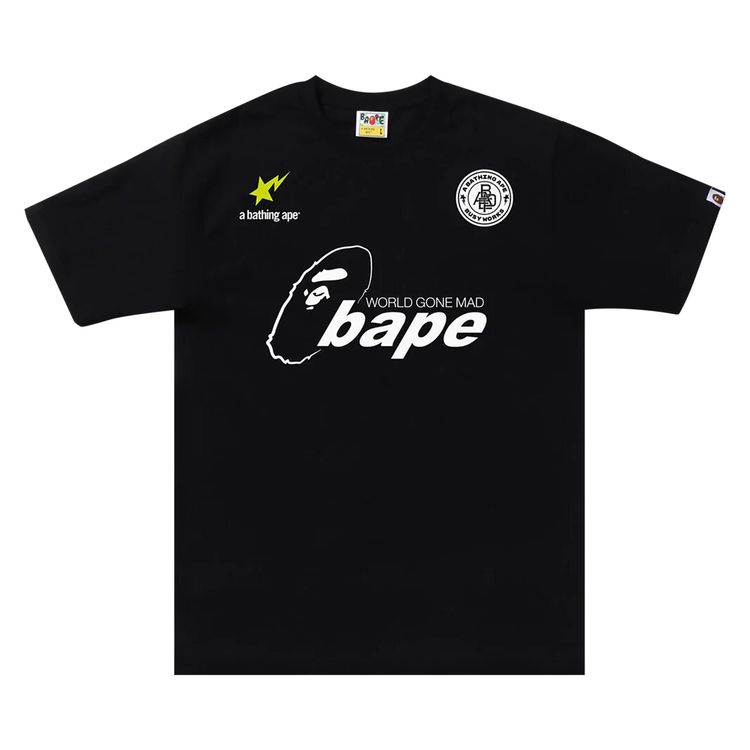 Buy BAPE Soccer Tee #1 'Black' 1I80 110 065 BLACK GOAT