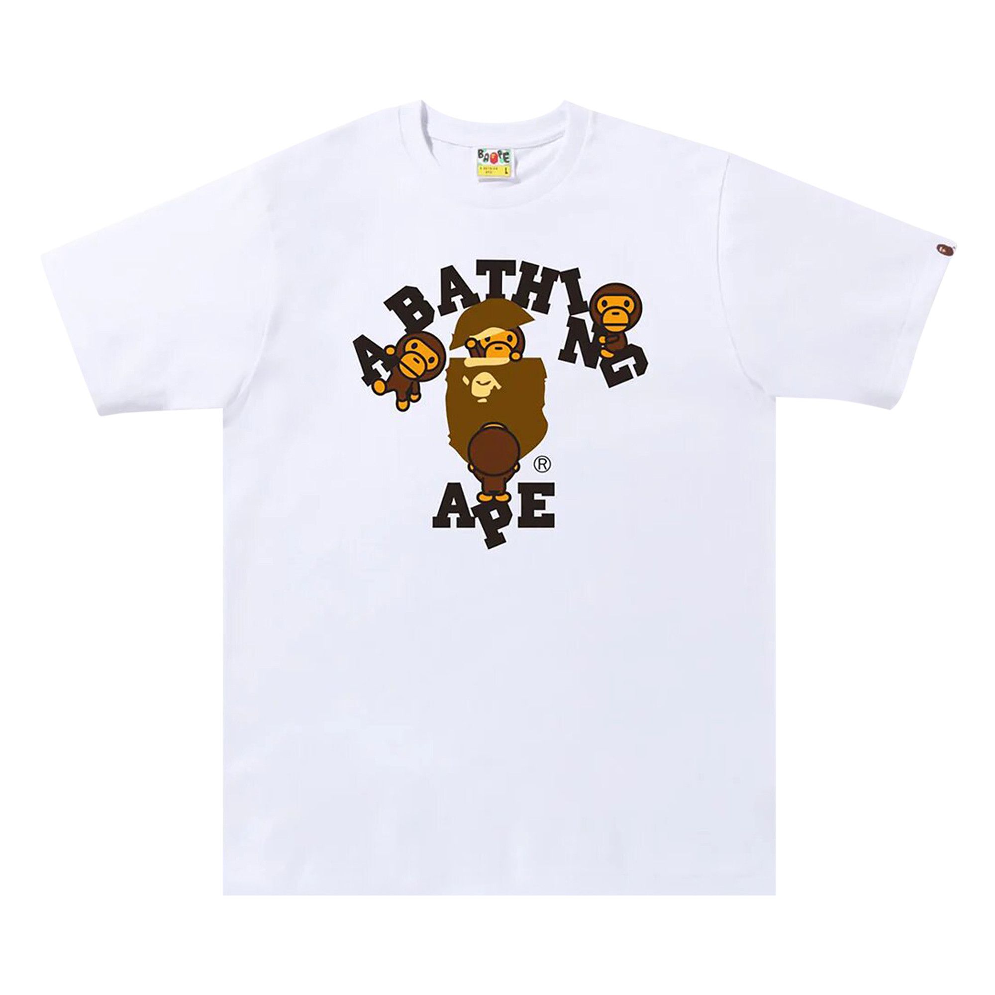 Buy BAPE College Milo Tee 'White' - 2I80 110 002 WHITE | GOAT