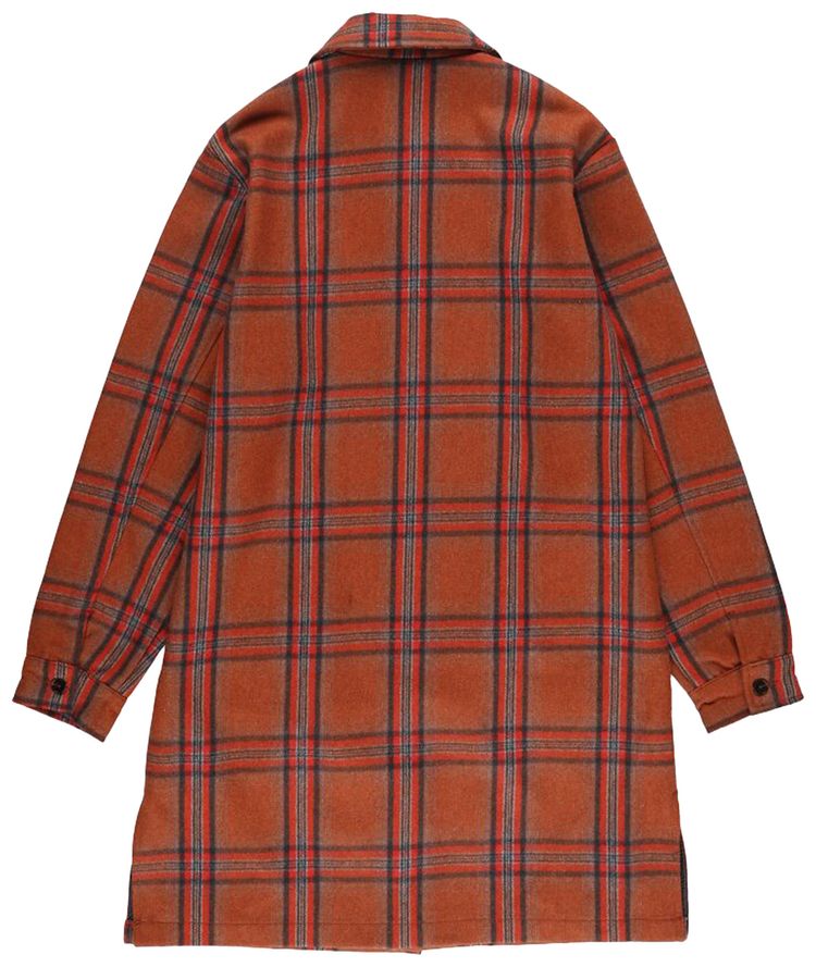 Pleasures Soul Plaid Trench Orange
