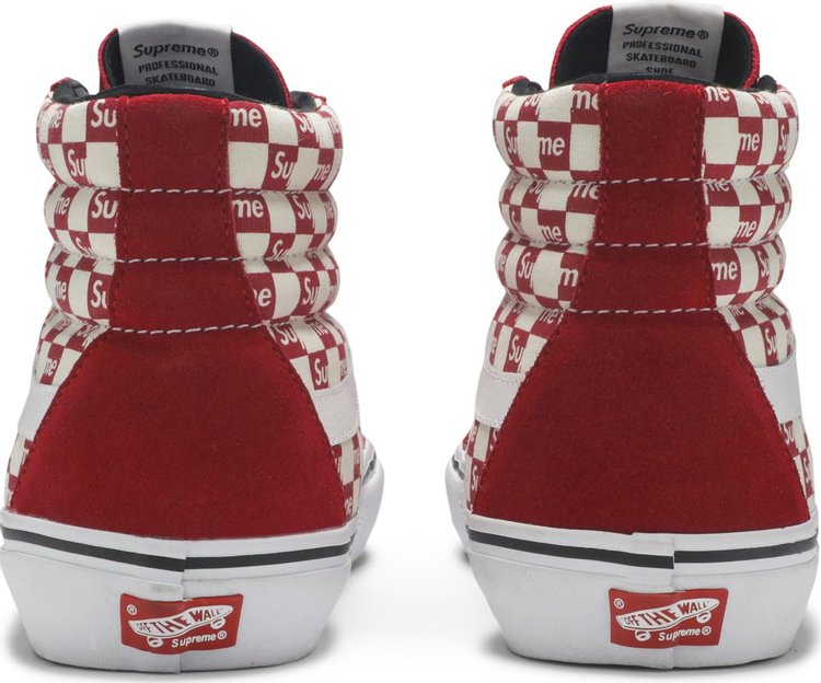 Supreme x Sk8 Hi Pro Checkered Red