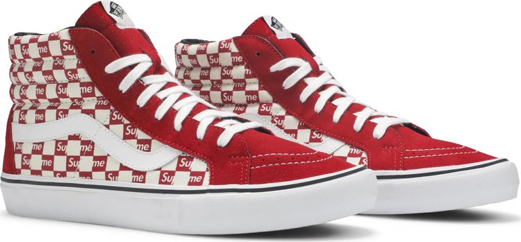 Supreme x Sk8 Hi Pro Checkered Red