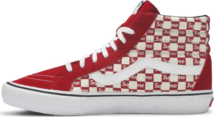 Supreme x Sk8 Hi Pro Checkered Red