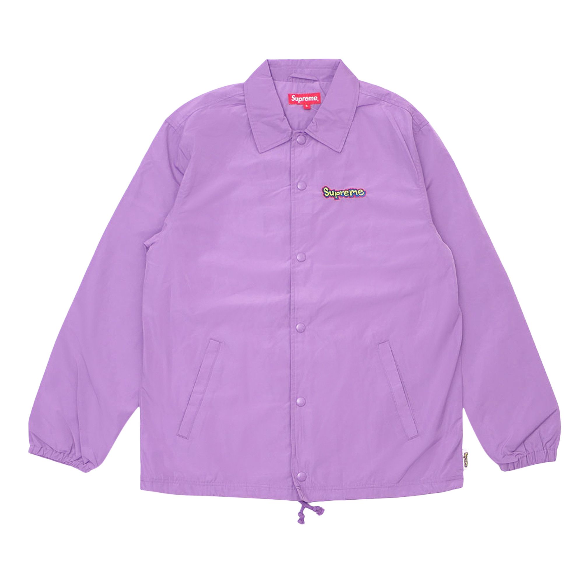 新品 Supreme Gonz Logo Coaches Jacket Violet M 18ss Supreme Gonz Coach Jacket Supreme Jacket Gonz Logo SS16 Brand New 2016  Medium Denim Zip Jacket