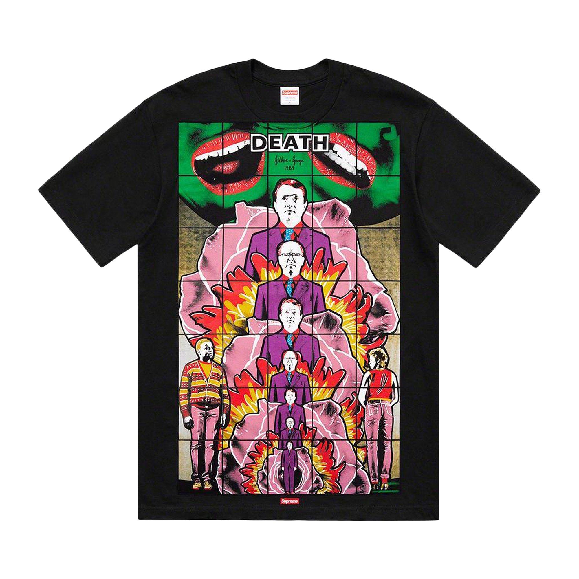 Buy Supreme Gilbert And George DEATH Tee 'Black' - SS19T8 BLACK | GOAT