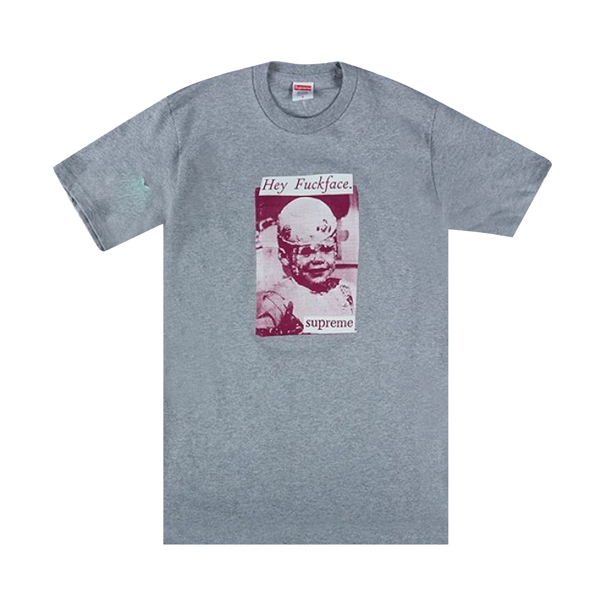 Buy Supreme Fuck Face Tee 'Heather Grey' - SS18T41 HEATHER
