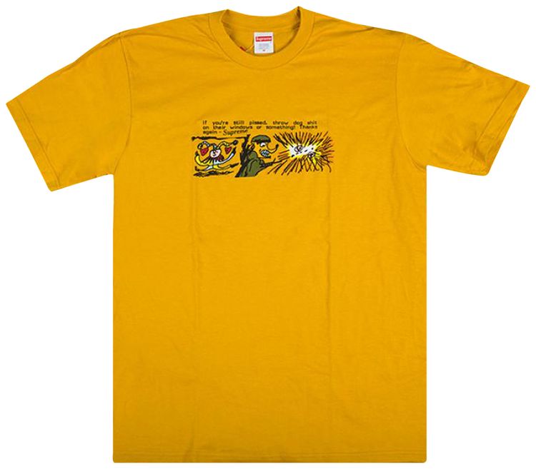 Supreme Dog Shit Tee Mustard