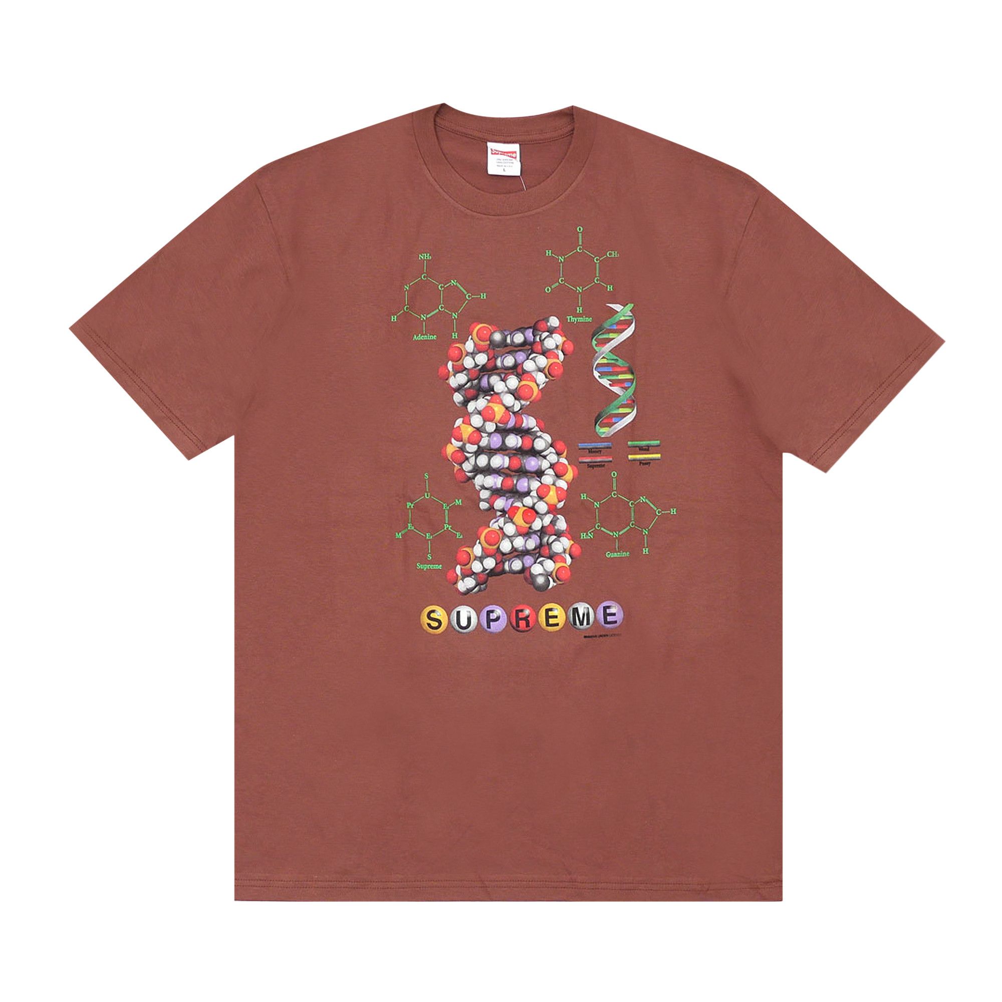 Buy Supreme DNA Tee 'Brown' - FW17T18 BROWN | GOAT